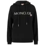 【MONCLER】新款 女款 品牌英文名&LOGO 長袖帽T-黑色(XS號、S號、M號、L號)