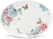 Lenox Butterfly Meadow Hydrangea Large Oval Platter, White -
