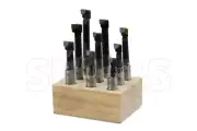 Shars 3/8" C-2 Carbide Tipped Boring Bar Set 9 PCS Steel & Alloy Steel NEW S{