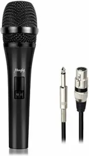 Mugig Dynamic Microphone, Uni-Directional, Include 16ft XLR to QTR Cable M-2