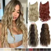 Highlight One Piece Wire In Real Natural Hair Extension Weft 3/4 Full Head Thick