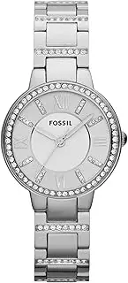 [FOSSIL] Virginia Women's Watch with Crystal Accents and Self-Adjustable Stainless Steel Bracelet Band