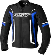 RST Pilot Evo Motorcycle Textile Jacket, black-white-blue, Size S for Men Black White Blue