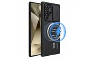 For Samsung Galaxy S25 Edge Case [Support Magsafe Charger], CamShield Series Slim Stylish Protective Case with Slide Camera Cover (Black)