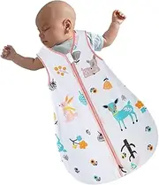 Weqizuerqi Baby Wearable Blanket,Girls Boys Stroller Wraps | Unisex 2-Way Zipper Swaddle Transition Sleeping Bag Snug Fit Helps Calm Startle Reflex