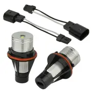 1Pair 8000K White LED Angel Eye Marker Halo Light Bulbs Lamps for E39 E53 E60 E63 E64 E66 E87 5 6 7 X3 X5 As shown