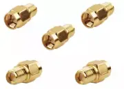 5x RP-SMA Jack Male to SMA Plug Male RF Coax Connector Adapter for WiFi RouterUS