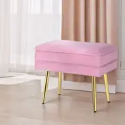 Artiss Ottoman Storage Foot Stool Vanity Velvet Pink