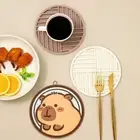 4PCS/SET Round Coffee Cup Mats Heat Resistant Pot Mat Tea Cup Holder Home