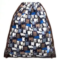 在飛比找蝦皮商城優惠-KURO-SHOP台灣製造 深藍色系 貓貓圖案 帆布材質 束