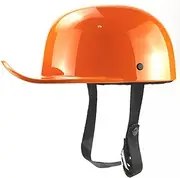 Retro Motorcycle Half Helmet Open-Face Baseball Cap Motorbike Helmets Bike Cruiser Scooter Jet-Helmet DOT Certification Vintage Skull Cap Helmet for Men Women