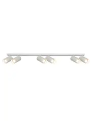 Jessy 6 Light Bar Spot in Ribbed White