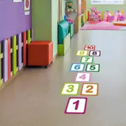 10 Number Lattice Floor Wall Sticker Decal, Puzzle Hopscotch Game Wall Stickers, DIY Art Land Hallway Wallpaper Decor for Kids Room, Nursery, Classroo