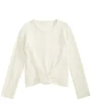 Epic Threads Big Kid Girls Wrap-Front Sweater Holiday Ivory Size Large