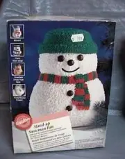 Wilton STAND UP 3D SNOWMAN Cake Pan Rice Krispies Treat Mold New in Box