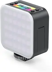 Lazycloud 1Set RGB Dual Full Color LED Video Light 2500K-9000K Magnetic Mini Fill Light Extend