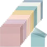 VITEVER 1000 Sheets 3x3 inch Pastel Color Clear Sticky Notes, Self-Adhesive Waterproof Translucent Sticky Notes in 7 Vintage Colors for School and Office Supplies, Bible Tabs