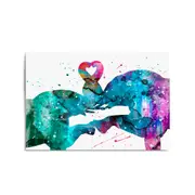 Couple Elephant Romantic Animal Wall Art #2