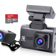Elinz 4K 2K Dual Dash Cam WiFi GPS Dashboard Camera Recorder WDR Night Vision Car Charger 32GB