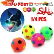 1/4PC Pet Dog LED Light Up Flashing Play Chasing Bounce Rubber Training Ball TGV