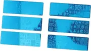 HAPINARY Christmas Nail Art Plates 6pcs Stainless Steel Nail Stamper Manicure Kit