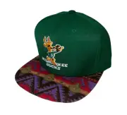 Milwaukee Bucks Native Geometric Brim Mitchell & Ness SnapBack Green Red Purple