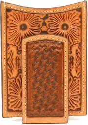 Men'S Basket Weave Floral Moneyclip - A3536208