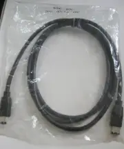6ft 6-Pin Male to 6-Pin Male IEEE-1394a Firewire-400 Black Cable. New.