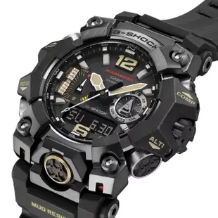 【CASIO 卡西歐】G-SHOCK 藍牙 防塵泥 電波 太陽能 三重感測器 強悍黑_52.1mm(GWG-B1000-1A)