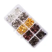 200 PCS Brass Buckle Copper Cord Ends Caps DIY Jewelry Accessories