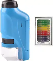 Pocket Microscope with 12Pcs Specimen,60-120X Handheld Mini Microscope