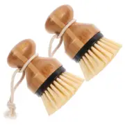 2pcs Wok Cleaning Brush Pot Cleaning Brushes Kitchen Sink Brushes Dish Scrubber