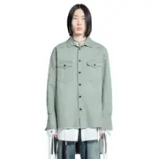 [ANN DEMEULEMEESTER] Antoine High-Comfort Western Shirt Green