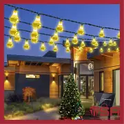 Solar Outdoor String Lights, 22 FT 30 LED Solar Fairy Lights Outdoor Waterproof