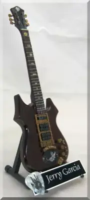 JERRY GARCIA Miniature Guitar Replica Grateful Dead TIGER w/ Guitar Pick