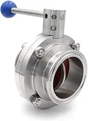 1.5" 2" 3" 4" 19/25/38/51/63.5/76/102mmSS304stainless Steel Quick Release Butterfly Valve Hygiene Food Grade Manual Butterfly Valve(19mm Ferrule 50.5)