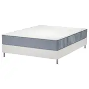 LYNGÖR divan bed, Vågstranda firm/light blue white, Double