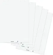 FRANKEN U-ActLine Flipchart Pad, 5 x 20 Sheets, Reversible Recycled Paper, 80 g/m², 68 x 99 cm, ZUF2180