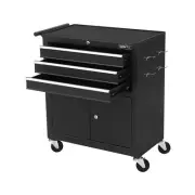 Giantz 3 Drawer Tool Box Chest Cabinet Toolbox Garage Storage Wheels Steel New