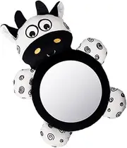 PERSELOSO 1pc Adorable Backseat Observation Mirror Wide Angle Convex Design for Safety Visibility Easy Installation All Vehicles for Rear-facing Boy Girl Reduces Crying Provides Full