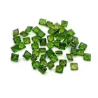 Natural Chrome Diopside Square Cut Loose Stone 51 Pcs 3 MM 8.20 CT