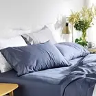 MyHouse Riley Bamboo Cotton Bed Sheet Set Midnight Blue Bamboo/Cotton - Midnight