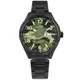 ALBA / 街頭迷彩風 機械錶 星期日期 防水 不鏽鋼手錶 迷彩綠x鍍黑 / Y676-X039SD / 42mm