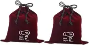 Hair Dryer Storage Bags Set of 2 Drawstring Travel Pouches for Home Hotel