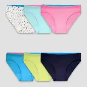 Fruit of the Loom Breathable Girls' 6pk Micro-Mesh Bikini Panties Underwear 12