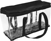 [BESPORTBLE] Clear Bag for Hats Handheld Storage Tote Transparent Organizer for Travel Work Shopping Stylish Lightweight Zipper Closure for Daily Essentials