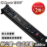 在飛比找PChome24h購物優惠-Castle 蓋世特 鋁合金電源突波智慧型USB充電插座-I