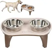 Leytala Large Elevated Modern Stainless Steel Bowl Dog Feeder, Raised Pet Bowl for Home, Cat & Dog
