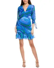 Taylor Dolman Sleeve Chiffon Mini Dress