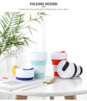 Collapsible Cup & straw for Camping Travel, lightweight Travel Mug, Water Bottle